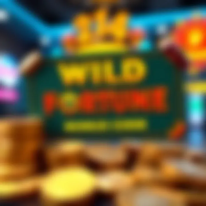 Digital Coupon Symbolizing Wild Fortune Bonus Code Offer Illustration of a digital coupon and coins representing a casino bonus code