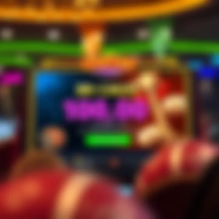 Illustration of a digital casino interface highlighting a no deposit bonus offer