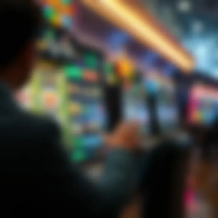 User navigating an intuitive online gaming platform interface