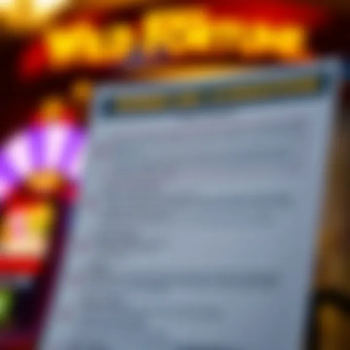 Graphic showing the terms and conditions checklist for casino promotions