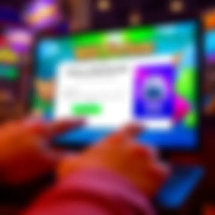 Secure Download Screen for Wild Fortune Game Installation User interacting with a secure download screen on a digital device to install Wild Fortune