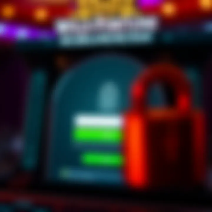 Wild Fortune Secure Login and Protection Features Secure login interface with encryption symbols representing safety
