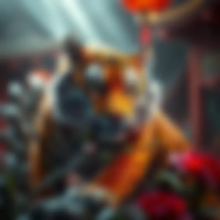Artistic depiction of the Wild Fortune Tiger symbolizing strength and prosperity in traditional cultural motifs