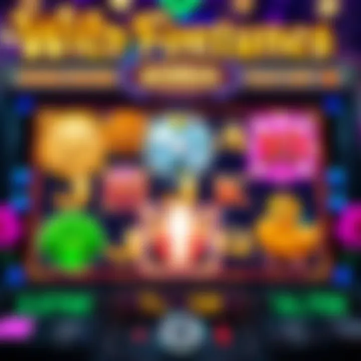 Bonus round screen with colorful icons and potential rewards highlighted