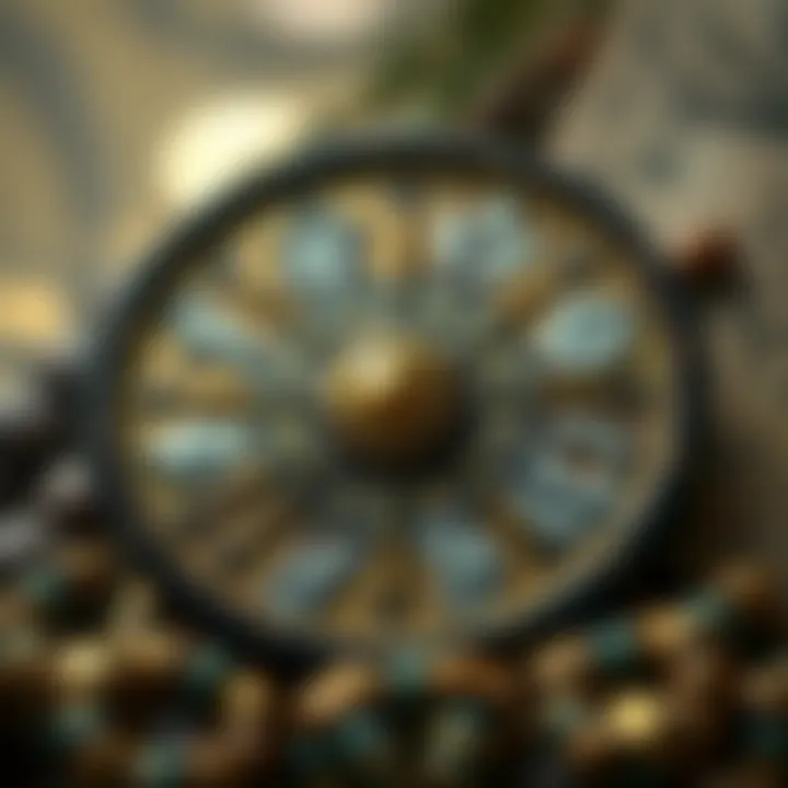 Wheel of Fortune card featuring natural elements and cyclical patterns in the Wild Unknown Tarot