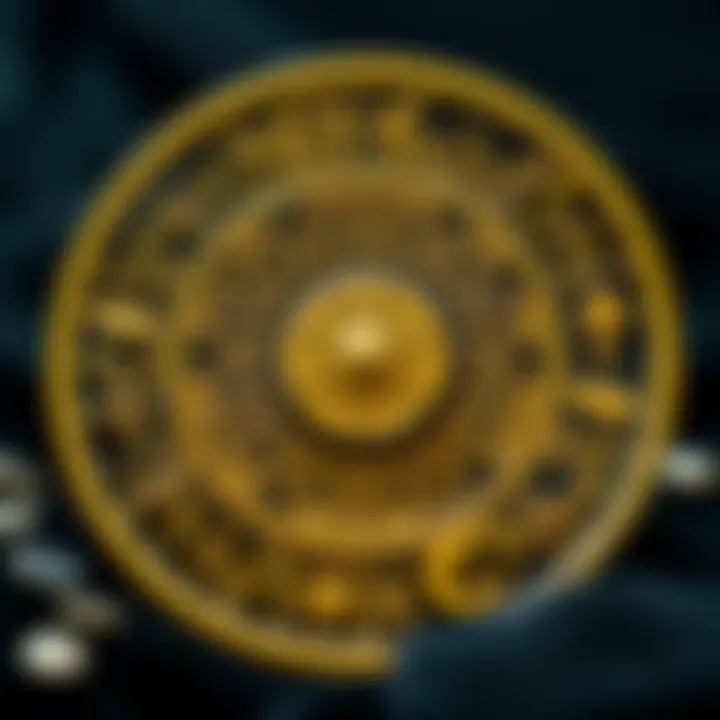 The Wheel of Fortune card from The Wild Unknown Tarot deck featuring intricate natural symbols and celestial motifs