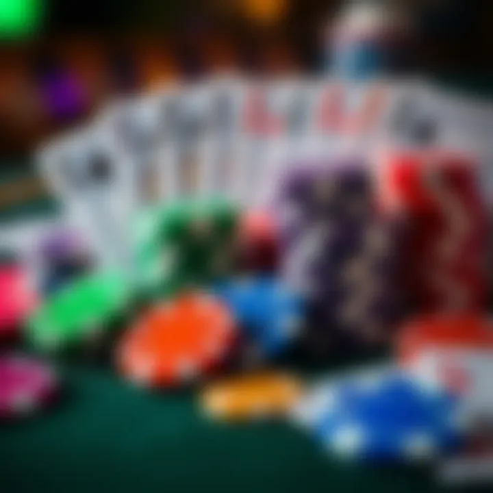 Colorful casino chips and cards illustrating various bonus types