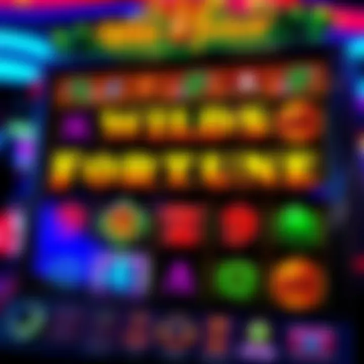 Wilds of Fortune slot game interface showcasing vibrant symbols and dynamic reels