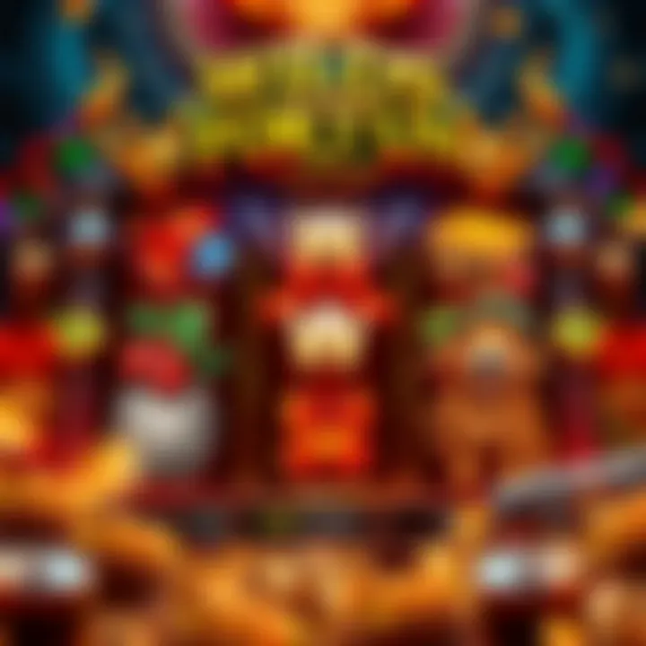 Vibrant thematic elements depicting treasure and fortune motifs surrounding the Wilds of Fortune slot reels